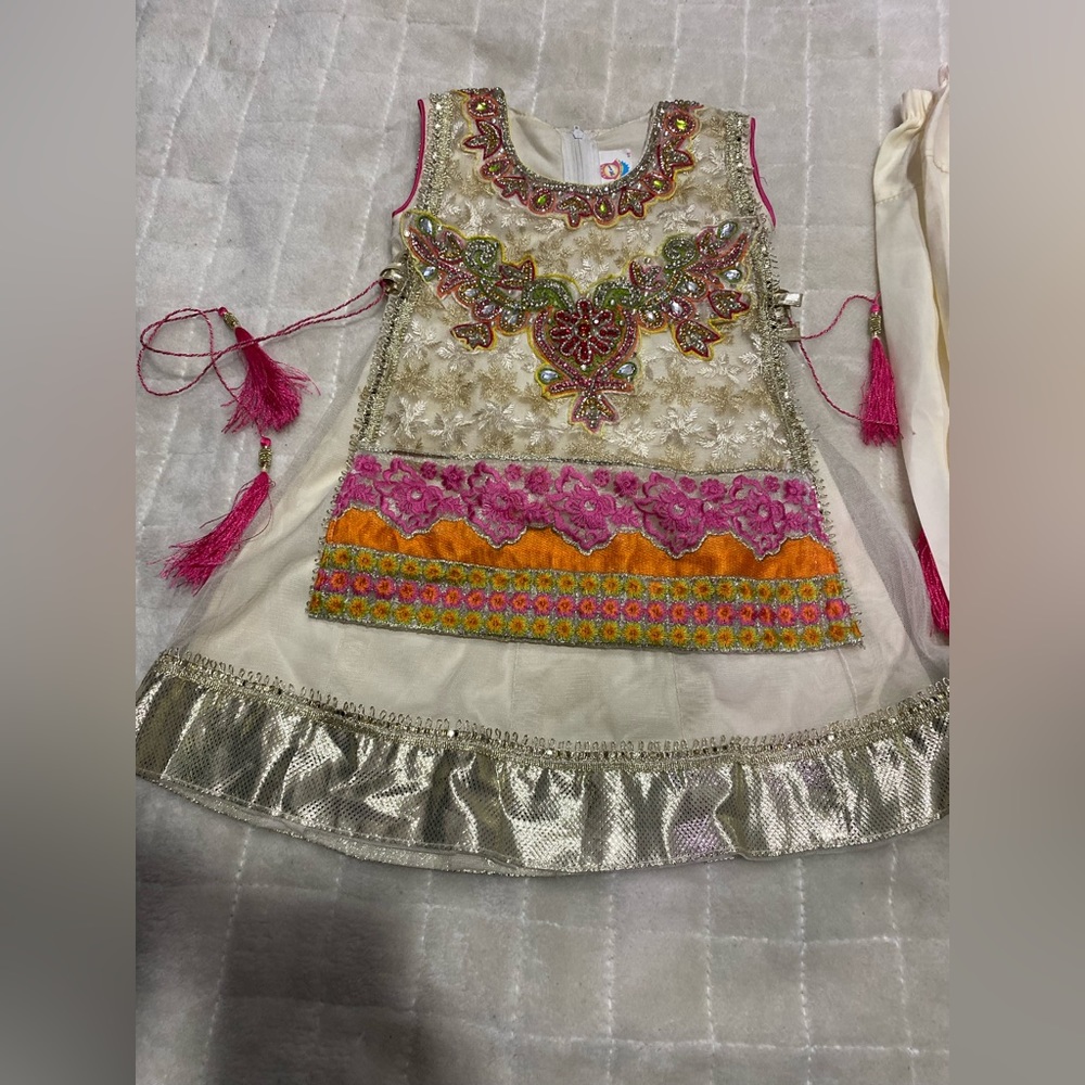 Pakistani 3pc toddler girl outfit 2-3 year told girl suit formal wedding dress